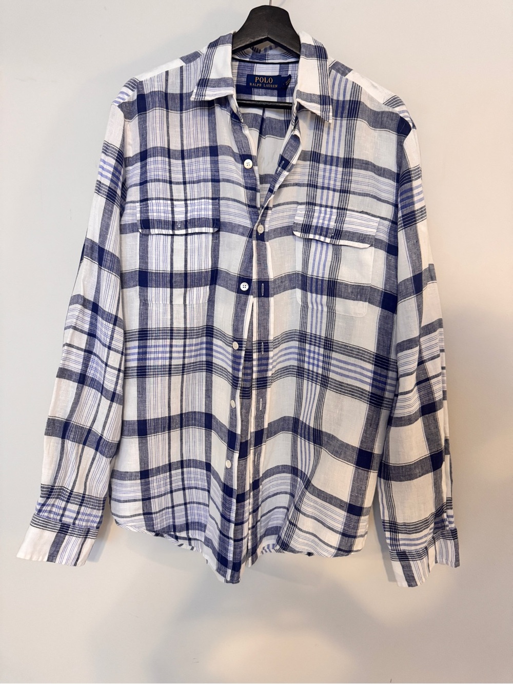 Polo by Ralph Lauren Navy & White Plaid Button-Down Shirt